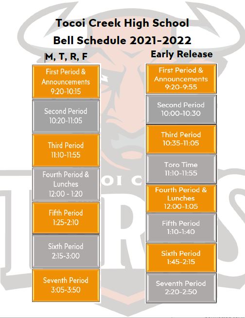 TCHS Bell Schedule